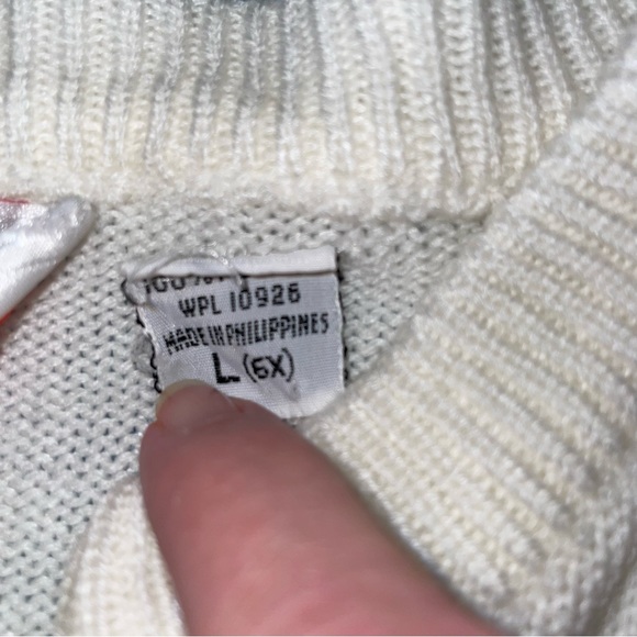 VINTAGE GIRLS LARGE 6X CARDIGAN BUTTON SWEATER - Picture 5 of 10